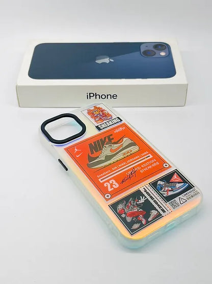 iPhone 3D fluorescent colour changing case